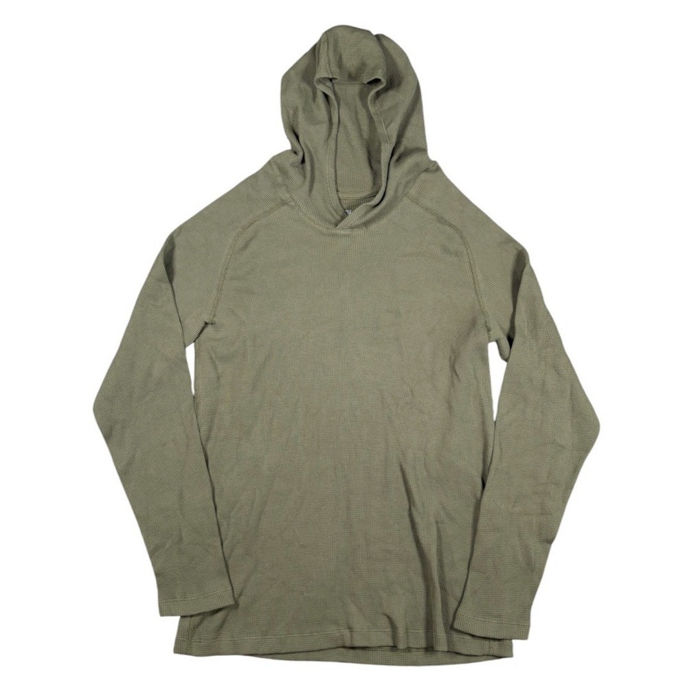 Triple Aught Design TAD Stratum Mens L Waffle Knit Hoodie Olive Thermal Military